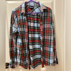 Lands End flannel button down shirt, size 10, VGUC